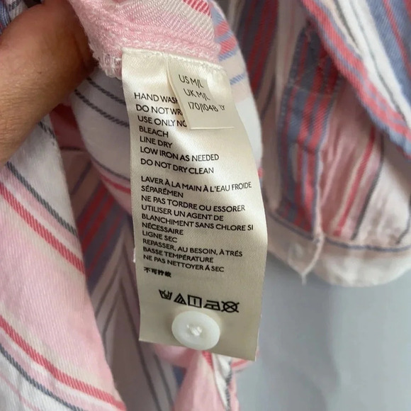 Pilero And The Lettterpress By Anthropologie Women’s M/L Striped Button Up Top - Picture 9 of 10